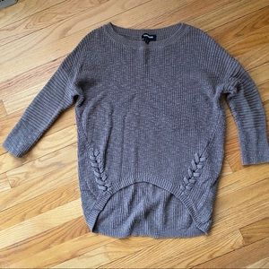 Express Knit Brown Chunky Sweater